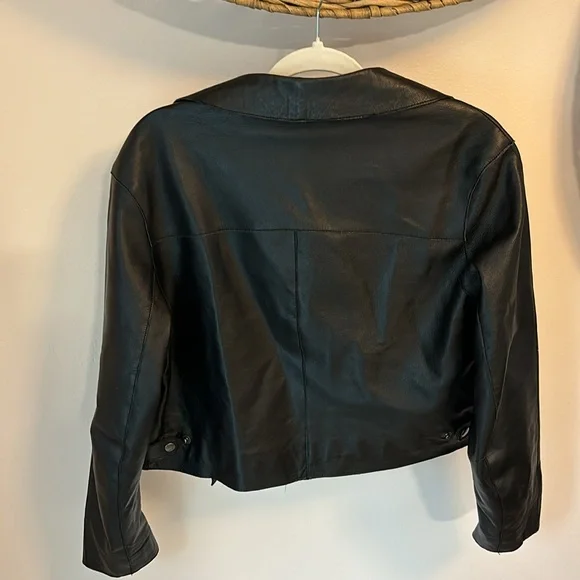 Muubaa London | 100% Lamb Leather Moto Jacket Sz 8 - Picture 9 of 10